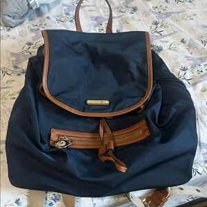 Michael Kors blue and Brown Backpack